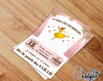 Invitation De Ballerine Etsy