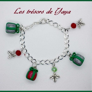 Bracelet de Noël cadeaux en fimo image 1