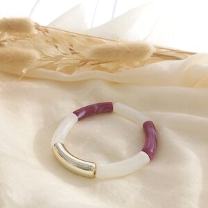Bracelet jonc Brillaxis plaqué or bicolore | MATY