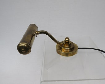 Piano lamp in the strict design language of Art Deco, brass