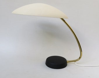 Table lamp 50s, Gebr. Cosack, brass, shrink lacquer white and black