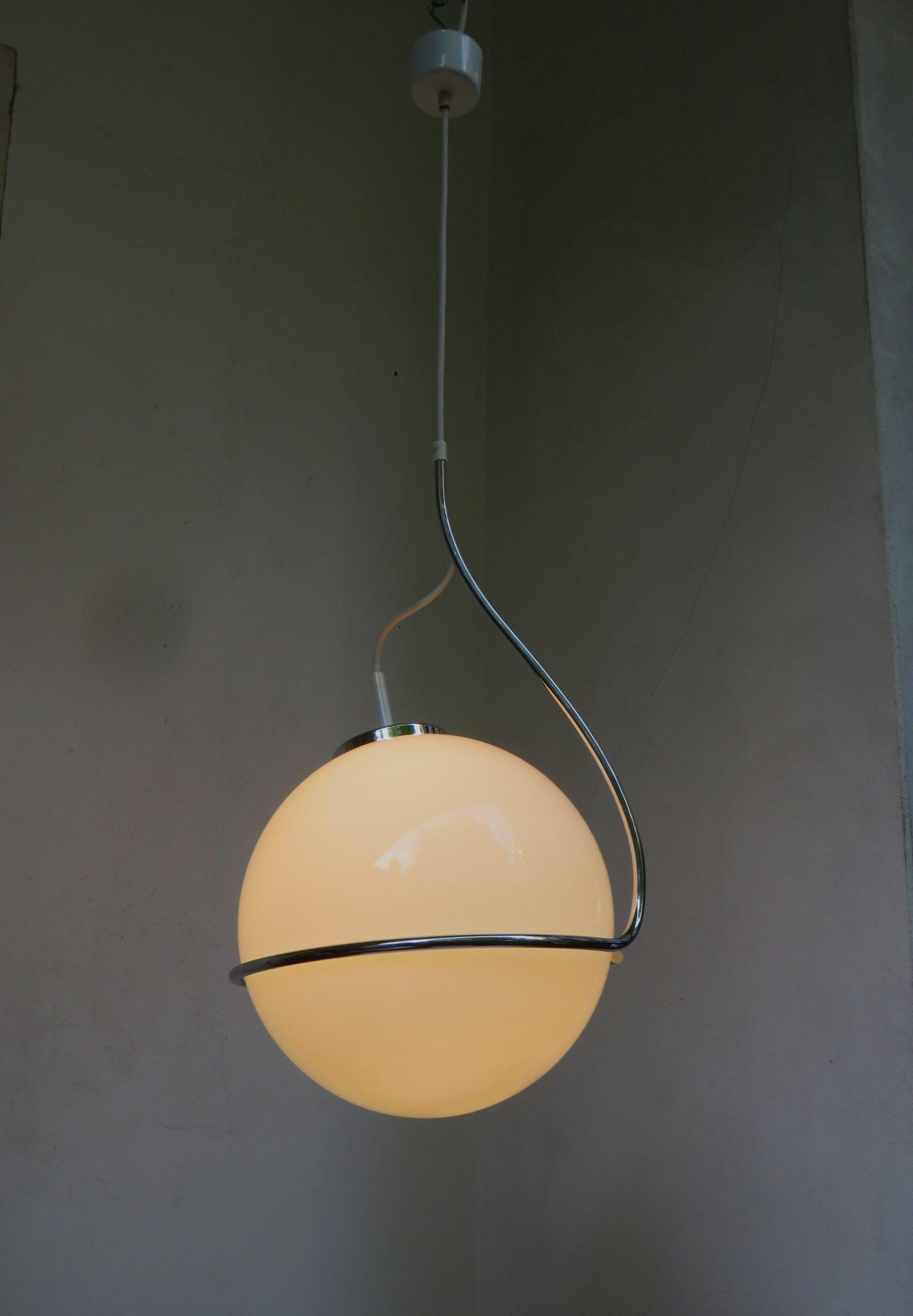 Ceiling Light, 1970s, Space Age, in the Style of Gino Sarfatti