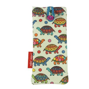 Tortoise Soft Fabric Glasses Case by Selina-Jayne