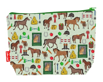 Horses Wash Bag by Selina-Jayne