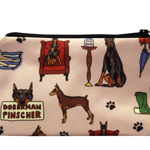 Doberman Pinscher Dog Cosmetic Bag by Selina-Jayne