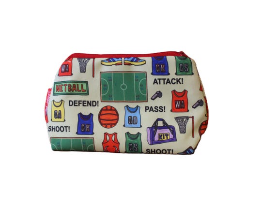 Netball Kosmetiktasche | Mit Spruch 'Guter Tag Für Netball' | Wasserdichter Polyester | 23,5 X 17 Cm | Vielseitige Geschenkidee