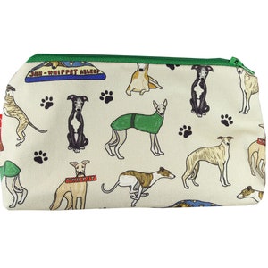 Whippet Dogs Cosmetic Bag by Selina-Jayne image 1