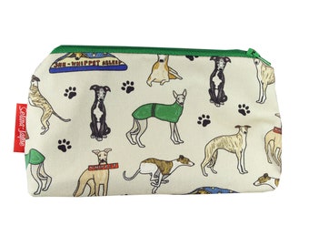 Whippet Dogs Cosmetic Bag by Selina-Jayne