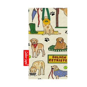 Golden Retriever Soft Fabric Glasses Case by Selina-Jayne