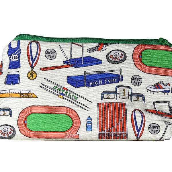 Athletics Track and Field Cosmetic Bag by Selina-Jayne