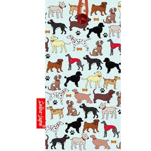 Dogs Soft Fabric Glasses Case by Selina-Jayne