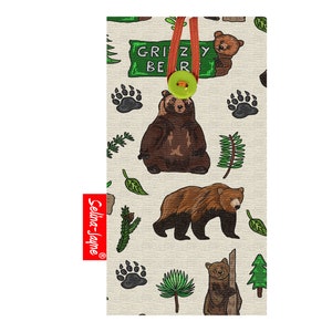 Grizzly Bears Soft Fabric Glasses Case by Selina-Jayne