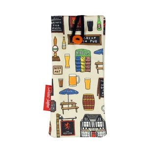 British Pub Soft Fabric Glasses Case by Selina-Jayne