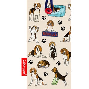 Beagle Dog Soft Fabric Glasses Case by Selina-Jayne