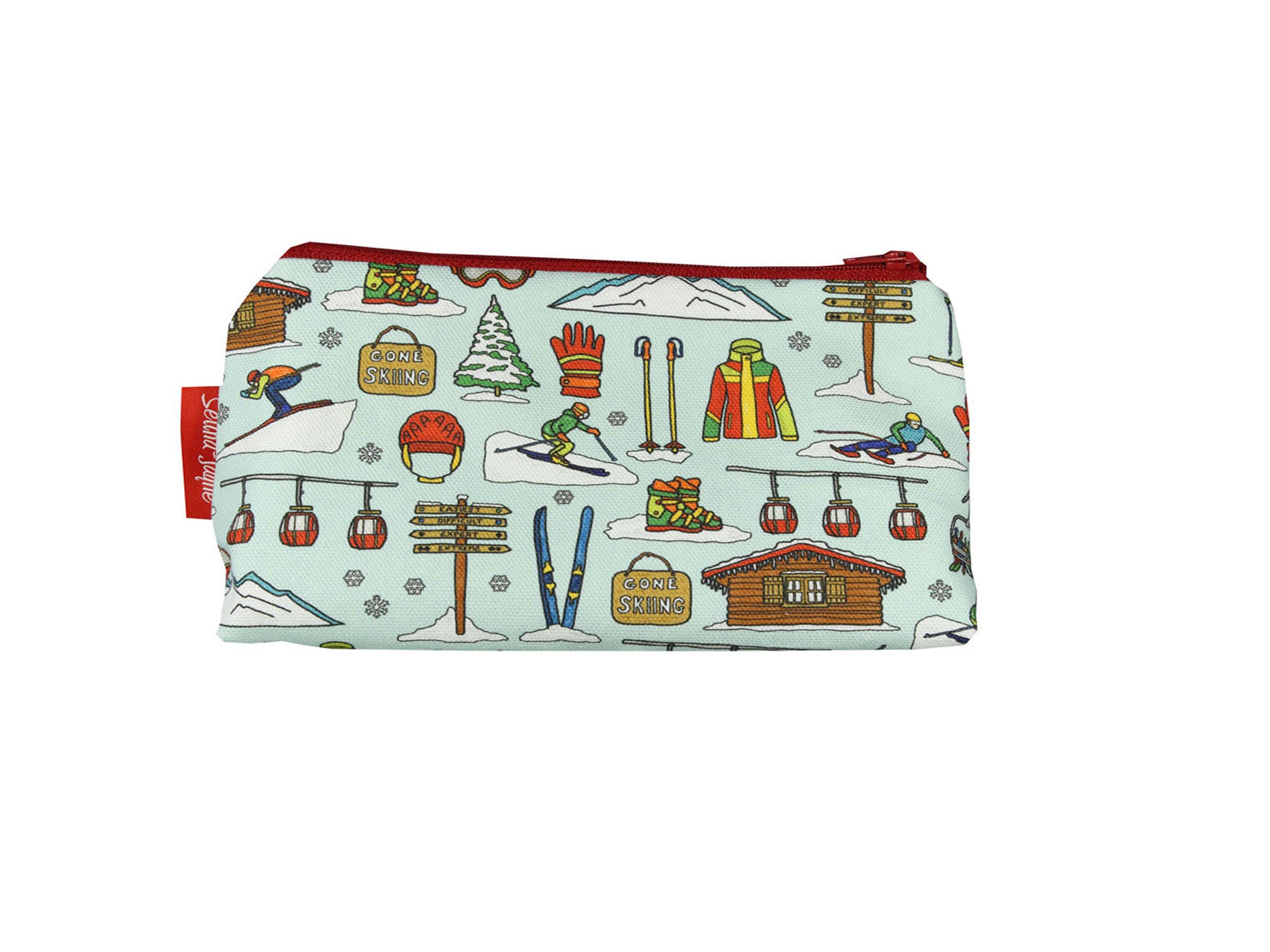 Skiing Cosmetic Bag by Selina-Jayne