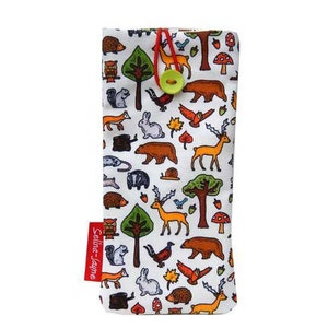 Woodland Animals Soft Fabric Glasses Case by Selina-Jayne