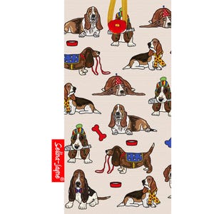 Basset Hound Soft Fabric Glasses Case by Selina-Jayne