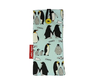 Penguins Soft Fabric Glasses Case by Selina-Jayne
