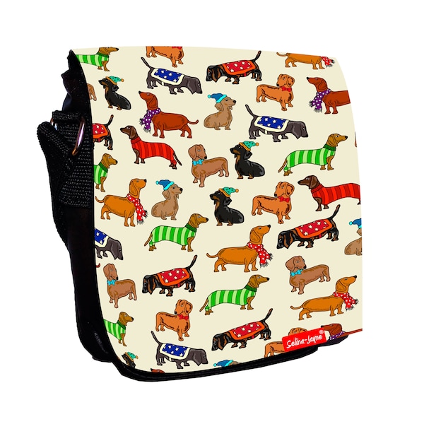 Dachshund Dogs Small Cross Body Shoulder Bag by Selina-Jayne