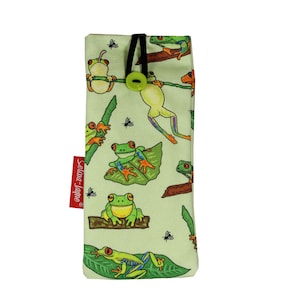 Frogs Soft Fabric Glasses Case by Selina-Jayne