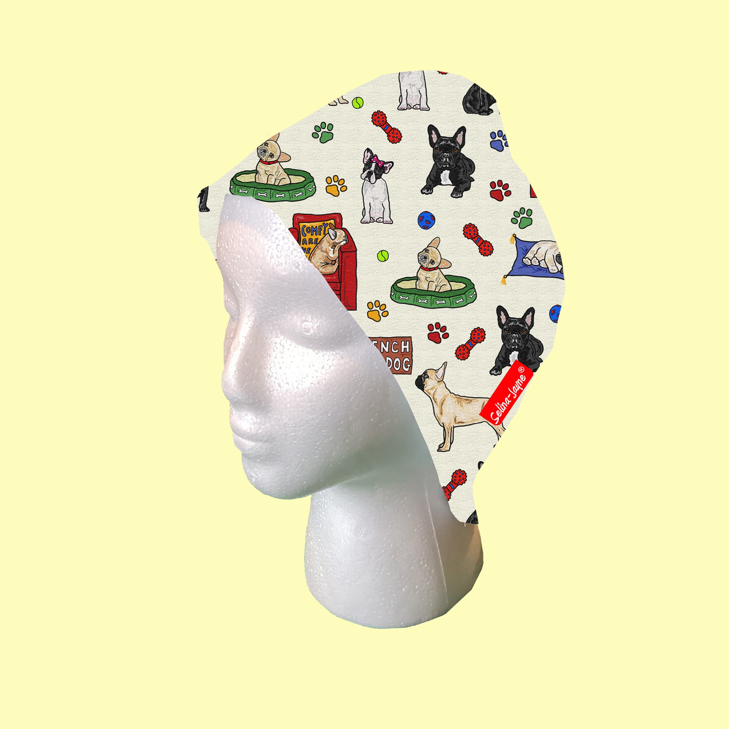 Scrub Cap French Bulldog Design by Selina-Jayne