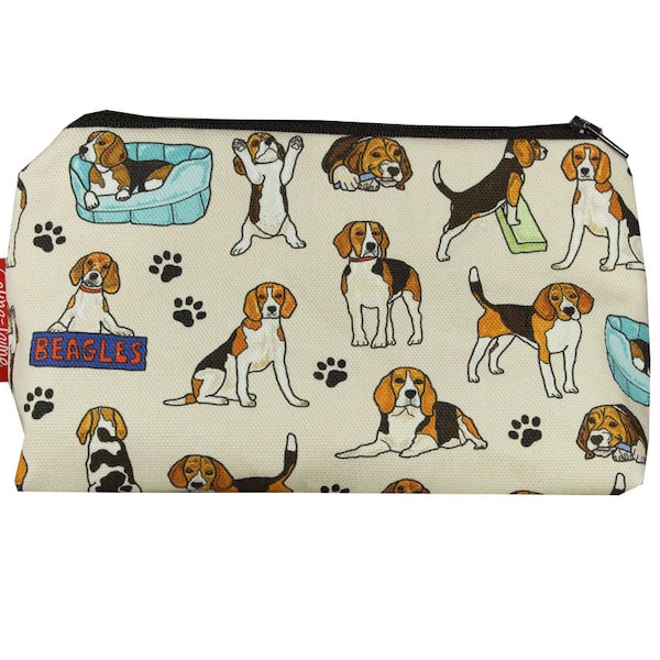 Beagles Dog Cosmetic Bag by Selina-Jayne