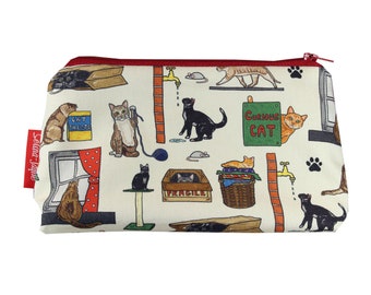 Curious Cats Cosmetic Bag by Selina-Jayne