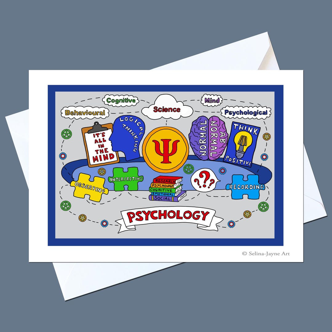 Psychologist Card Psychology Greeting Card by Selina-jayne Art - Etsy UK