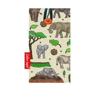 Wild Elephants Soft Fabric Glasses Case by Selina-Jayne