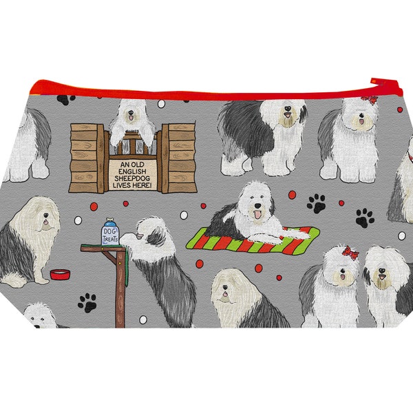 Old English Sheepdog Cosmetic Bag by Selina-Jayne