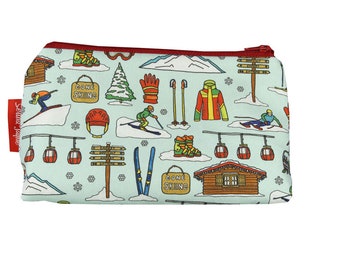 Skiing Cosmetic Bag by Selina-Jayne