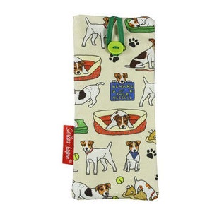 Jack Russell Dog Soft Fabric Glasses Case by Selina-Jayne