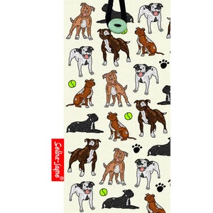 Staffy Dog Soft Fabric Glasses Case by Selina-Jayne
