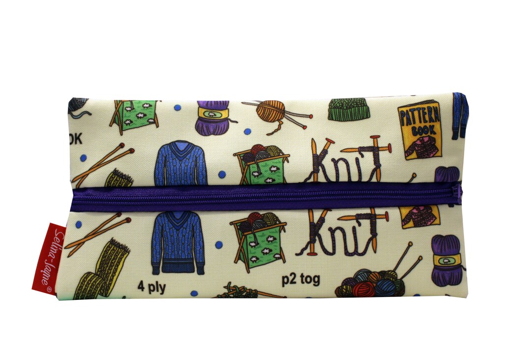 Knitting Pencil Case by Selinajayne Etsy