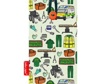 Paramedic Mobile Phone Fabric Pouch Cover by Selina-Jayne