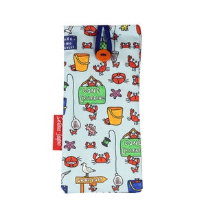 Gone Crabbing Soft Fabric Glasses Case by Selina-Jayne