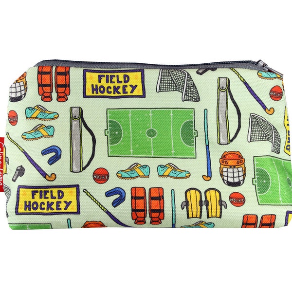 Field Hockey Cosmetic Bag by Selina-Jayne