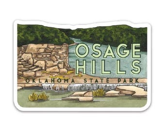Pegatina del parque estatal de Osage Hills, Oklahoma