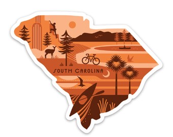 Pegatina del estado de Carolina del Sur