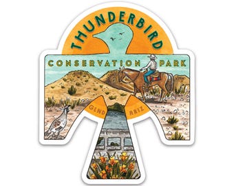 Pegatina del Parque de Conservación Thunderbird de Glendale, Arizona