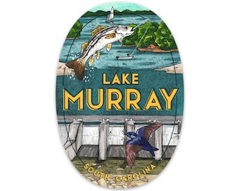Pegatina del lago Murray, Columbia, Carolina del Sur