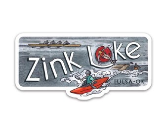 Pegatina del lago Zink de Tulsa, OK