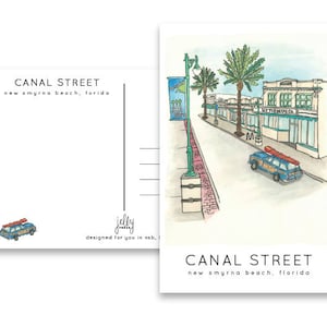 Postcard of Canal Street, New Smyrna Beach, Florida