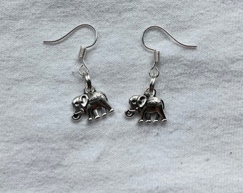 Mini Elephant silver earrings | Hippie Travel Spirit Animal