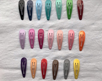 Mixed Barrette Hair Clips (Sets of 5)  Colourful Selection Snap clips