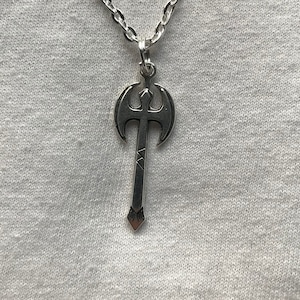 Axe Charm silver necklace & pendent | emo goth cool fashion rock tattoo