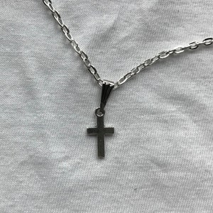 Crucifix silver necklace & pendent | emo goth cool fashion rock tattoo