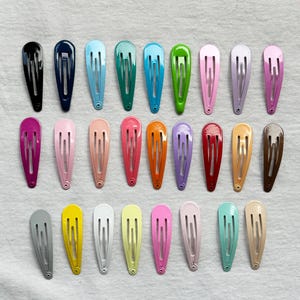 Mixed Barrette Hair Clips (Sets of 5)  Colourful Selection Snap clips