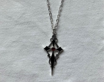 Gothic Cross Pendent and Chain | Gothic Goth Emo Horror