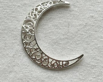Collana con grande mezzaluna / tatuaggio rock emo goth cool fashion